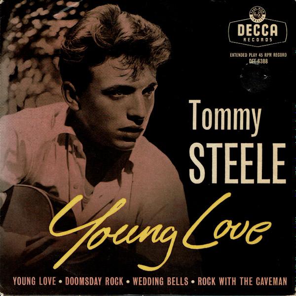 

7inch Record TOMMY STEELE THE STEELMEN Young Love DFE6388 Decca 1957 UK Rock Used