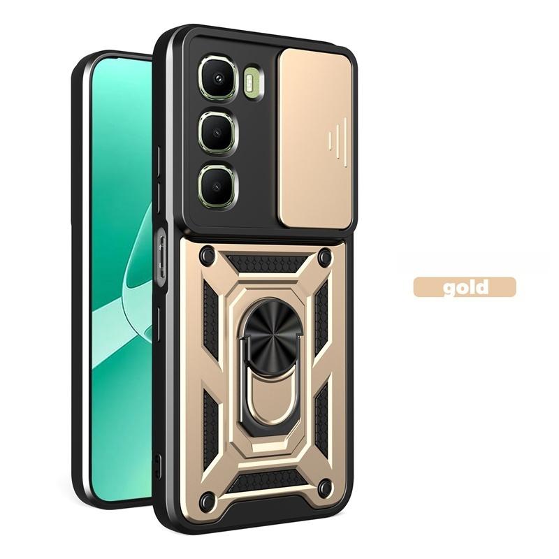Slide Lens Protect Armor Phone Case For infinix Hot 60 Pro 4G Hot60 Pro+ Plus 60Pro 60i Cover Ring Magnetic Stand Holder Fundas