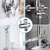 T-Adapter 3 Way Shower Head Diverter Valve Three Function Shower Tap Connector  Sink Accessories