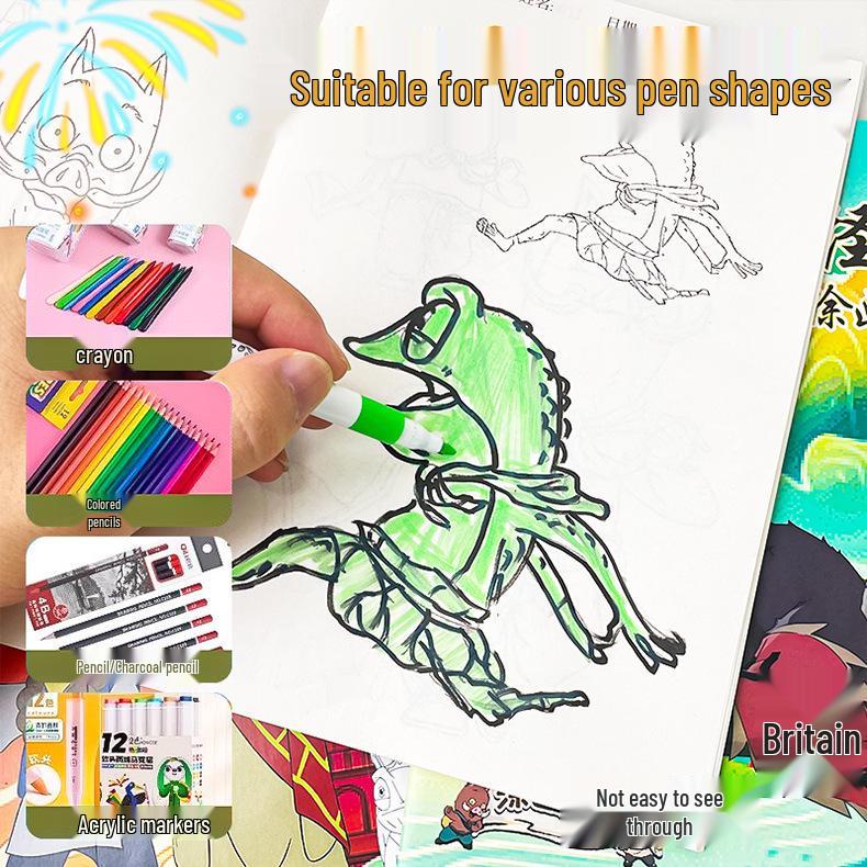 Langlang Mountain Little Monster Art & Coloring Book for Kids: Sketch, Trace, Doodle, and Paint