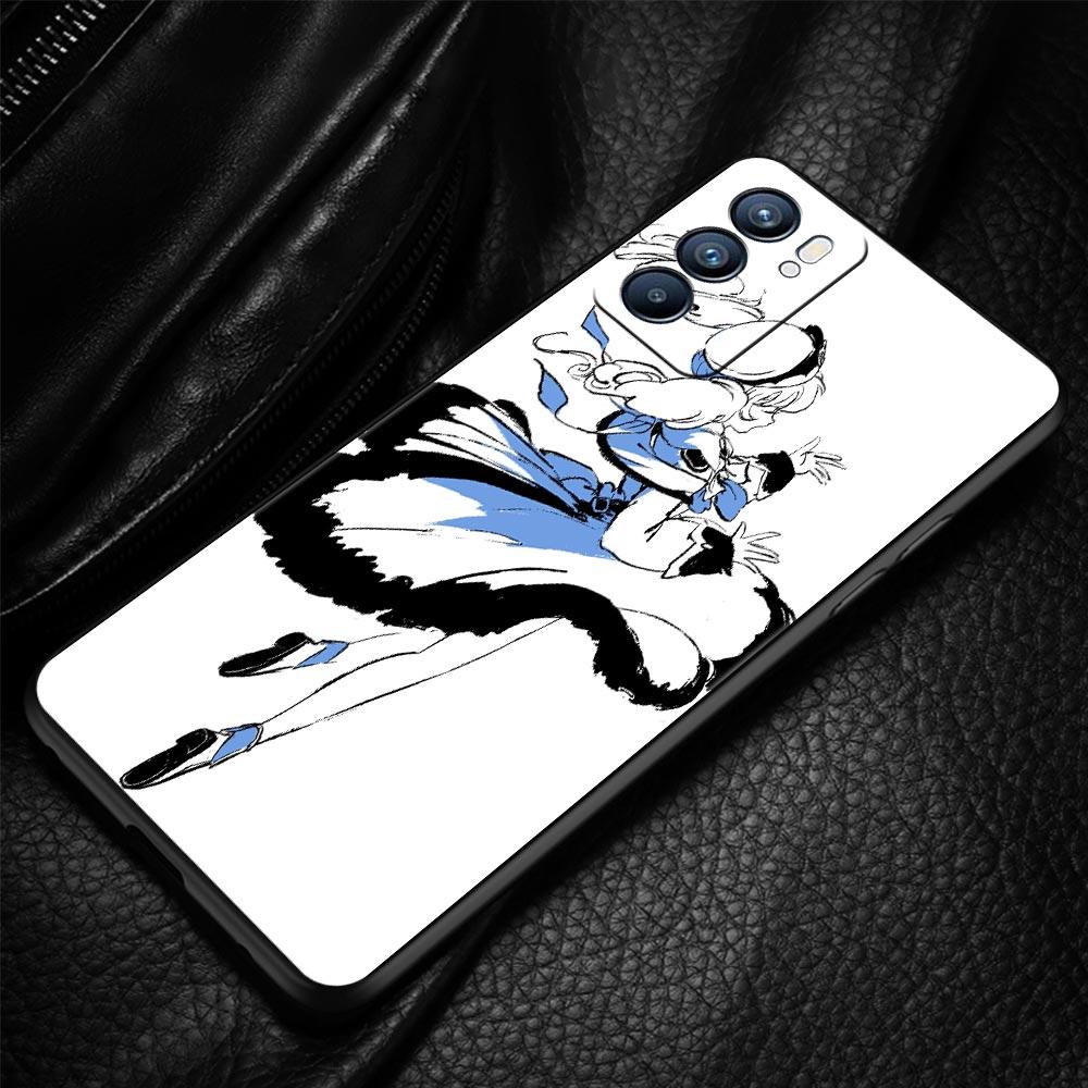 Genshin impact svart og hvitt Deksel For OPPO Find X5 A54 A53 A52 A9 2020 A16 A15 A95 A76 A74 A12 Reno7 SE Reno6 Pro+ 5G Deksel
