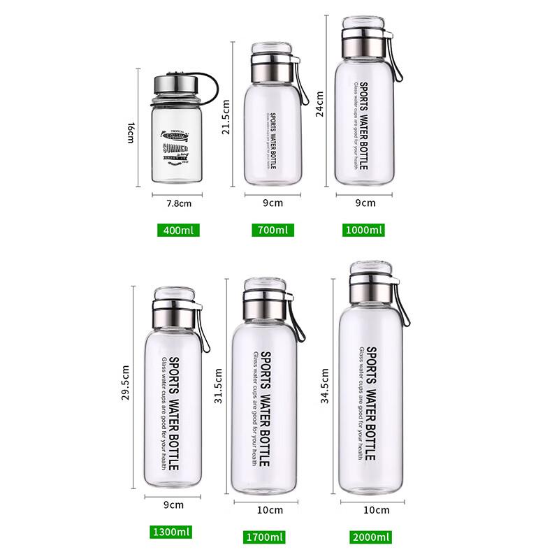 High Borosilicate Glass Portable Tea Infuser Bottle 1L