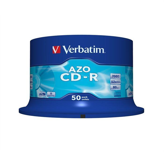 CD-R VERBATIM - 80 min - 700 Mo - 50 supports - 52x