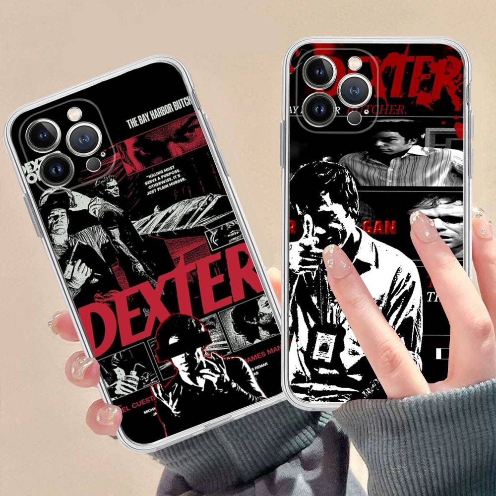Dexter Morgan For IPhone 17 16 15 14 13 12 11 Pro Max Plus Transparent Soft TPU Phone Cover