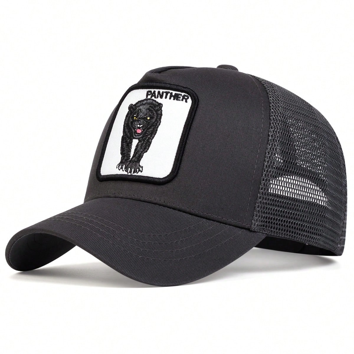 

Unisex Leopard Embroidery Baseball Net Caps Spring And Summer Outdoor Adjustable Casual Hats Sunscreen Hat