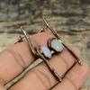 Mother Of Pearl Earring Electroformed Copper Earrings Gemstone Earring Electroformed Jewelry Handmade Earrings Copper Jewelry Gift For Wife