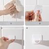 2pc Punch Free Curtain Rod Brackets,Self Adhesive Curtain Rod Holders,Nail Free Adjustable Curtain Rod Hooks