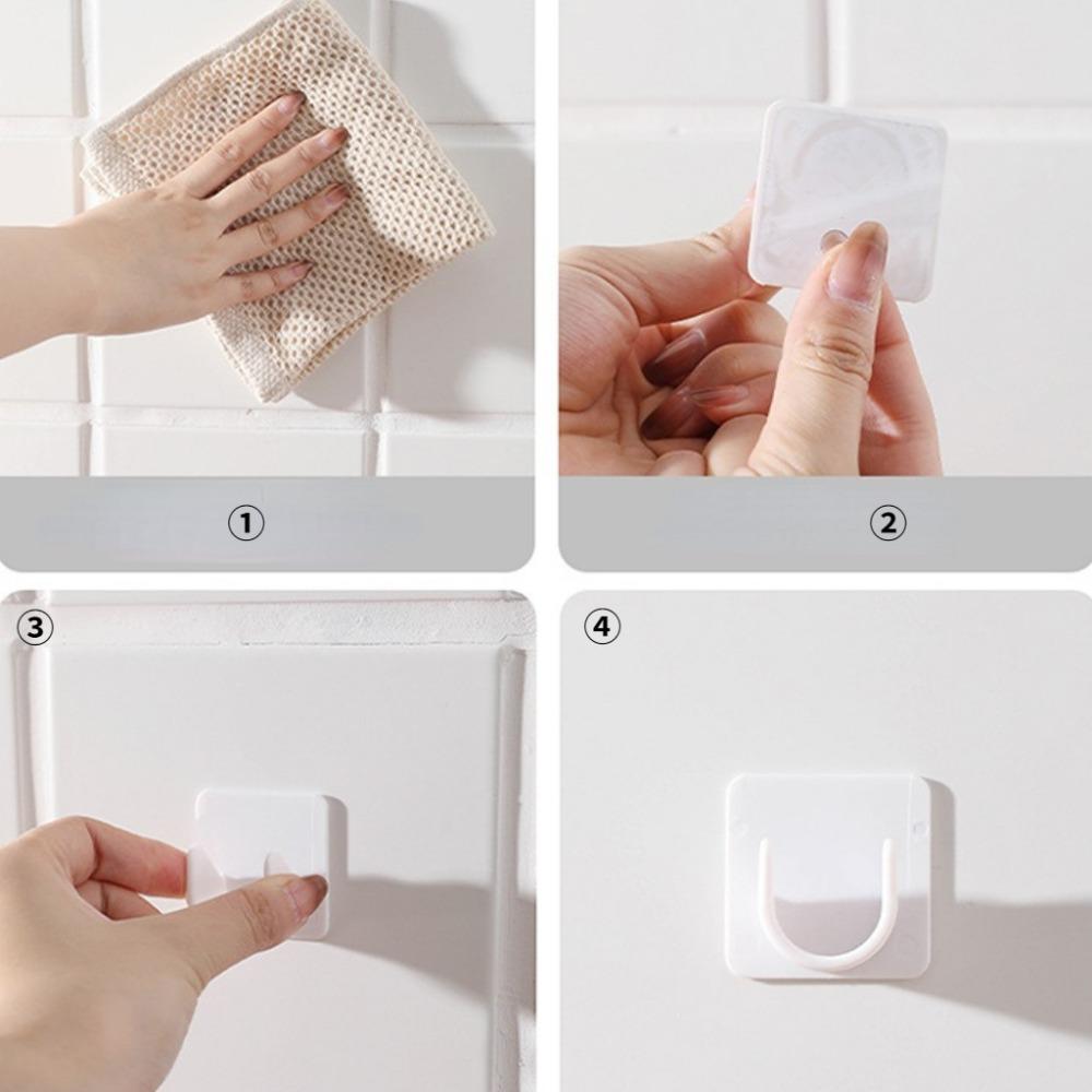 2pc Punch Free Curtain Rod Brackets,Self Adhesive Curtain Rod Holders,Nail Free Adjustable Curtain Rod Hooks