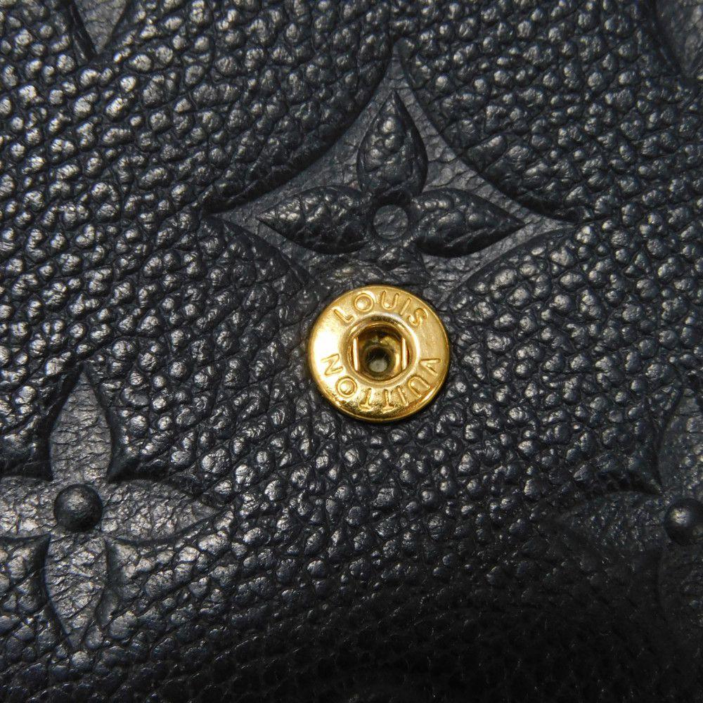 Used 12564 Pochette Cle M62017 7943 Key Ring Compact Wallet RFID Monogram Empreinte Marine Rouge Unisex from Japan