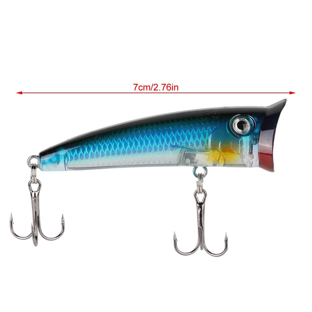 Artificial 7cm Plastic Fishing Hard Bait Floating Popper Fish Like Fishing Lures Accessory(5#)