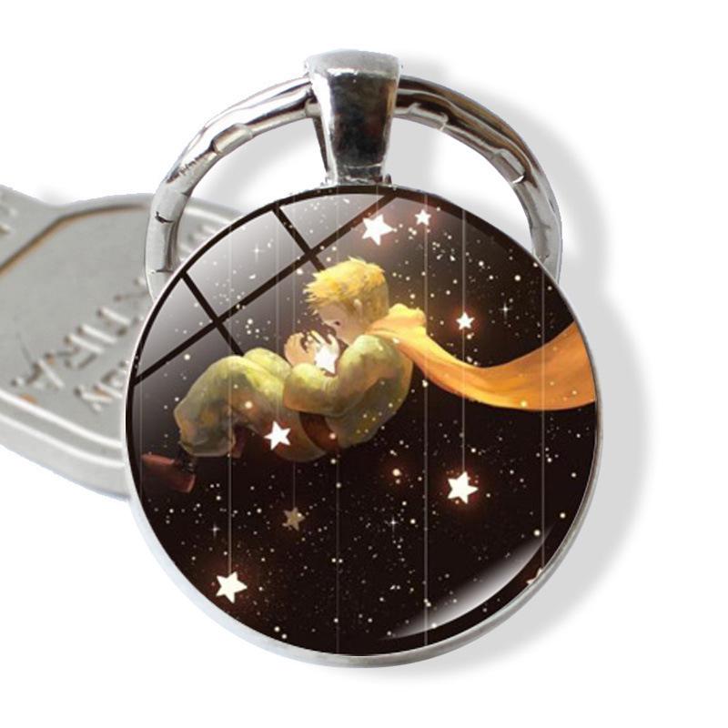 Cross-border Little Prince Time Gem Metal Keychain: European & American Style Pendant Gift