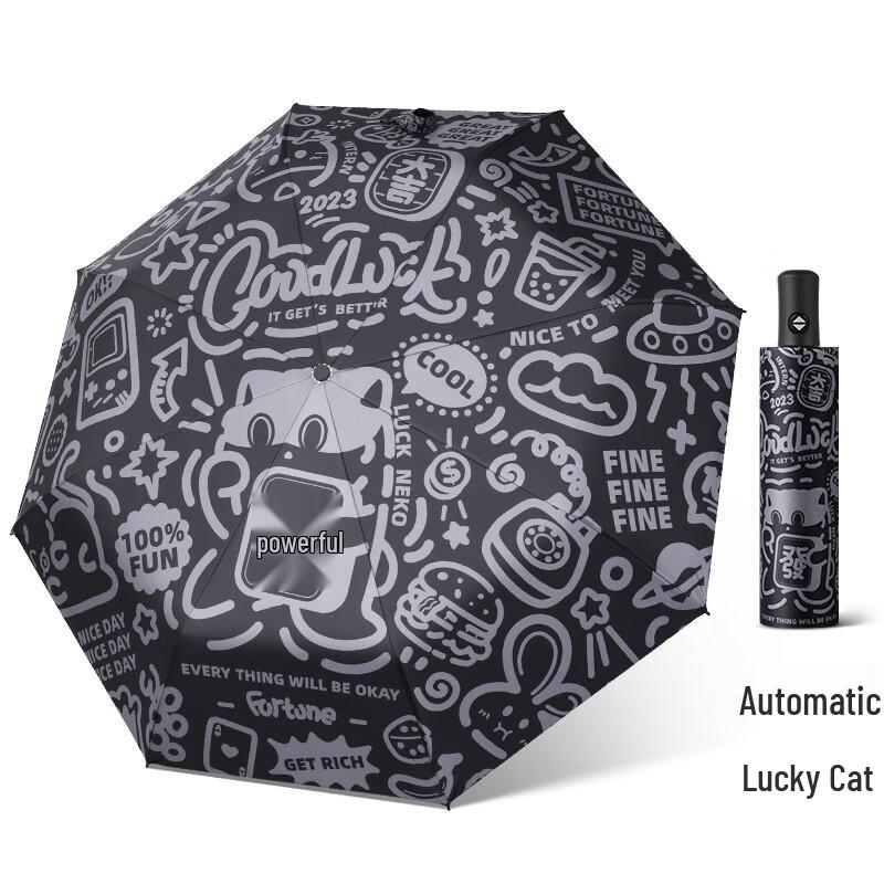 

Automatic Tri-Fold Lucky Cat Sun/Rain Umbrella