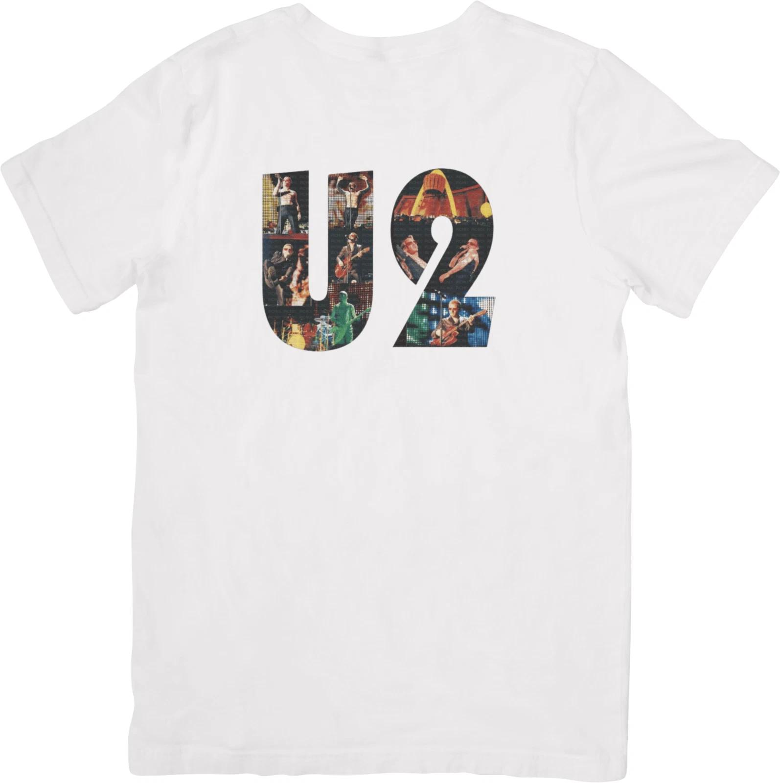 

U2 Music Fit for Men & Women Quality Cotton T-Shirt White. 4XL