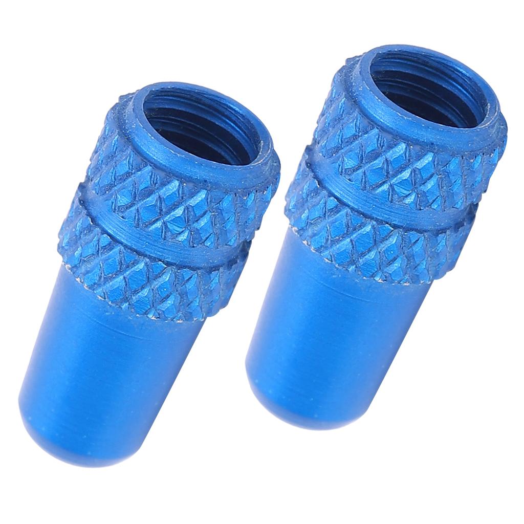 2pcs Presta Valve Caps Aluminium Alloy Presta Cycling Valve Dust Covers Bicycle Tire CapsLight Blue