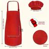 Kids Chef Hat and Apron Set Adjustable Neck Strap Elastic Band Front Pocket Durable Polyester Ideal for Cooking Baking Painting