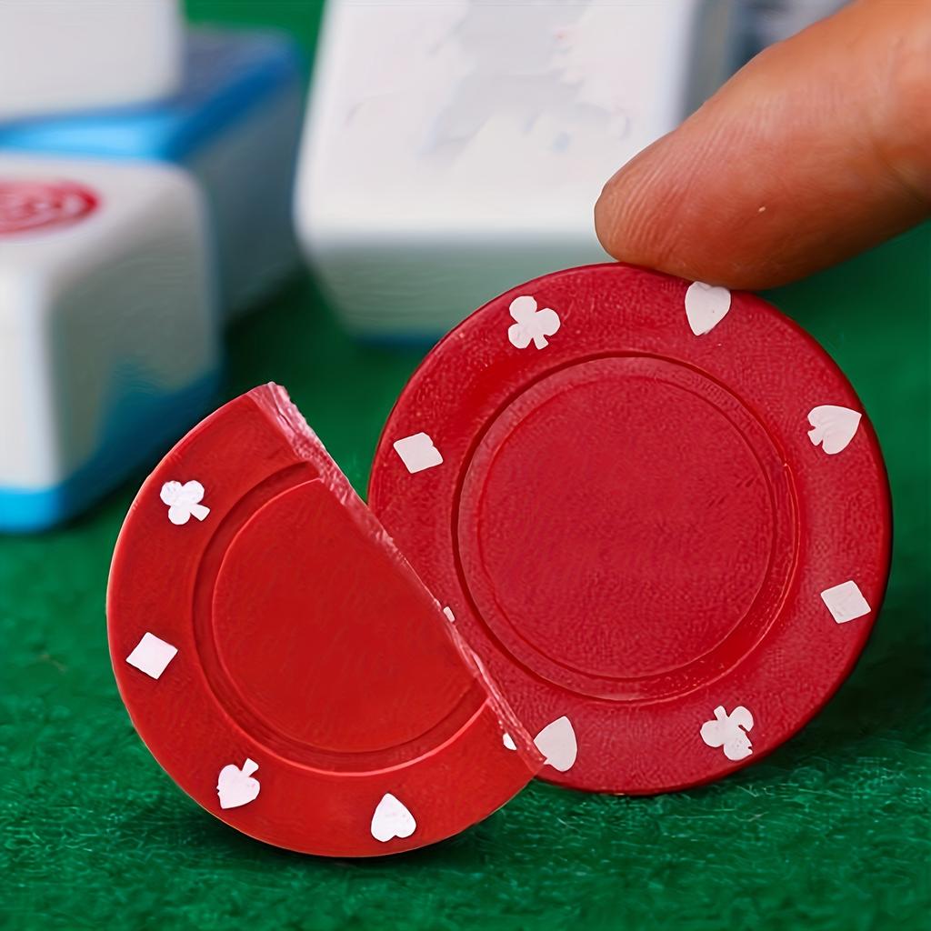 Game Counting Props Set, 80 Pieces Game Counting Props Set with Numerical Values,  Red Round Game Props Set, Board Game Accessories