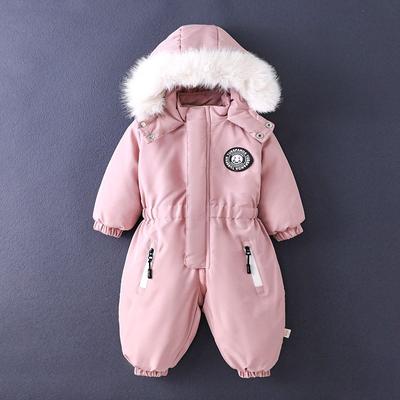 Macacão de bebê outono e inverno, traje de esqui quente, macacão de veludo para meninos, roupas para meninas, jaqueta infantil à prova d'água