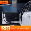 Car Sticker Tesla 2/4PSC Tesla Welcome Light for Tesla Model Y 3 S X Car Door LED Projector puddle lights Ultra-Bright Welcome L