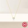 S925 Sterling Silver Daily Rose Ring Fashionable Design Sense Non-Collision Versatile Necklace Collarbone Chain
