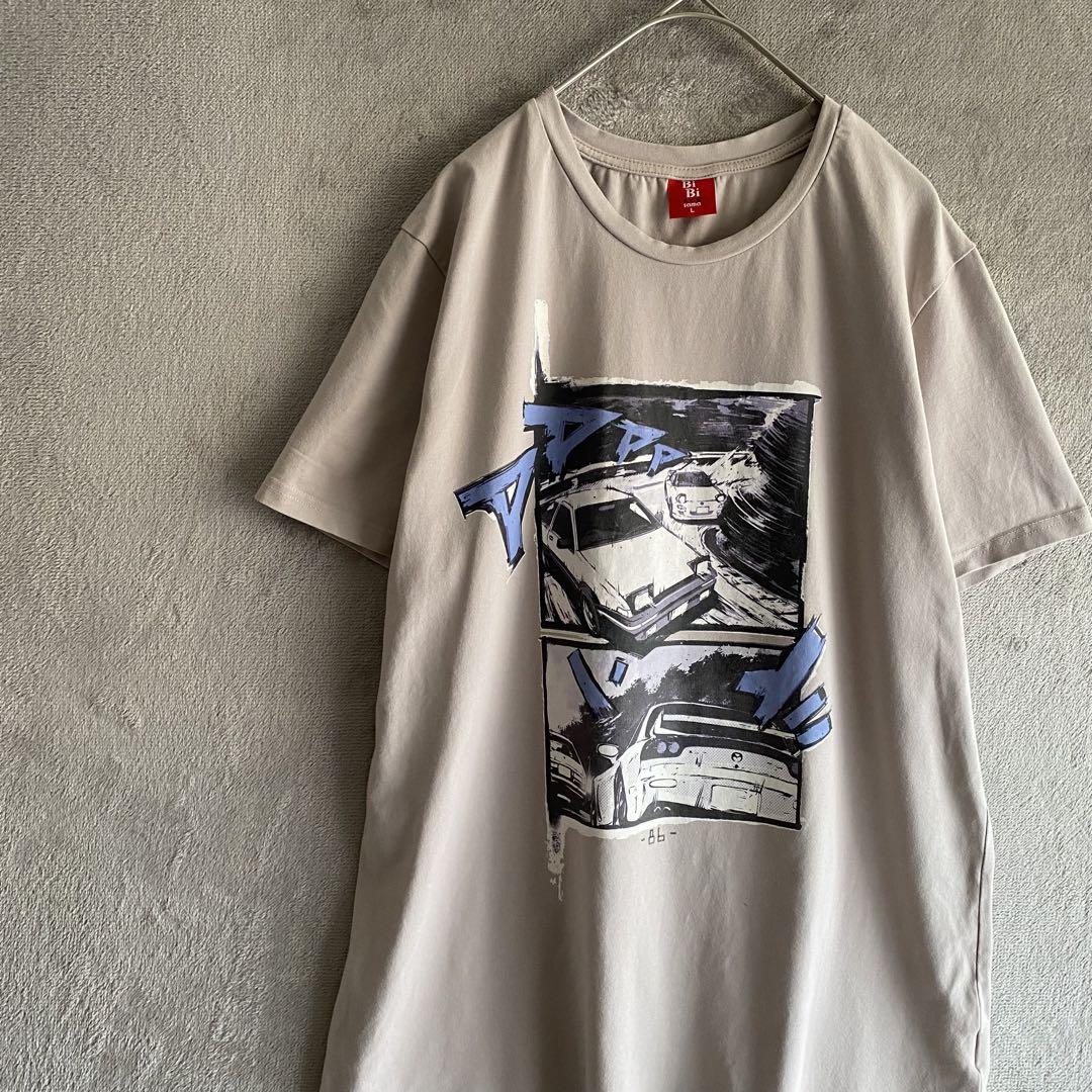 

[USED] Initial D Print T-shirt 86 Illustration L