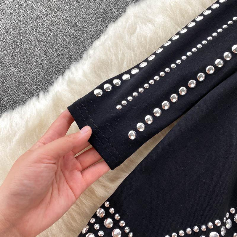 Корейская мода с длинным рукавом и воротником-стойкой — фото 11