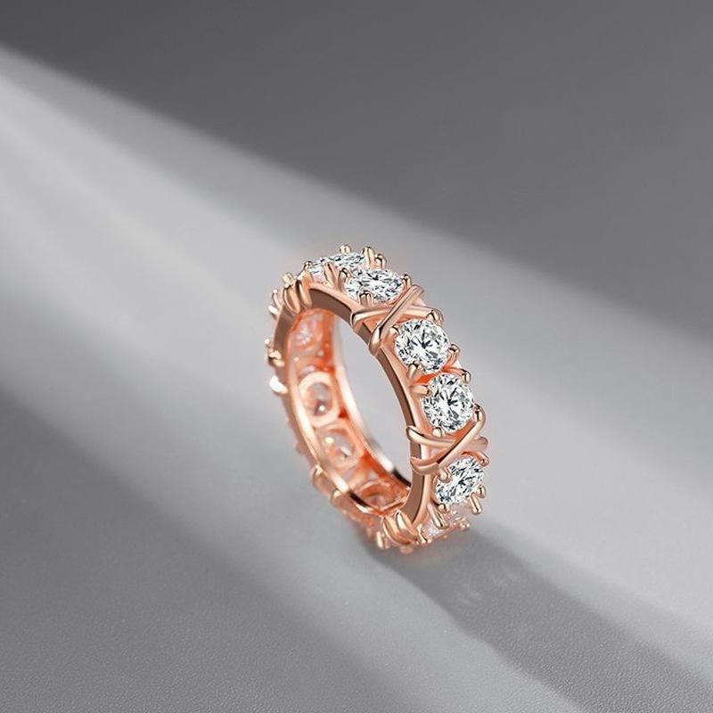 

Кольцо Cross XO с бриллиантами Женское хипстерское кольцо Модное Высокоценное Кольцо с цирконом-вспышкой Мужское и женское 11