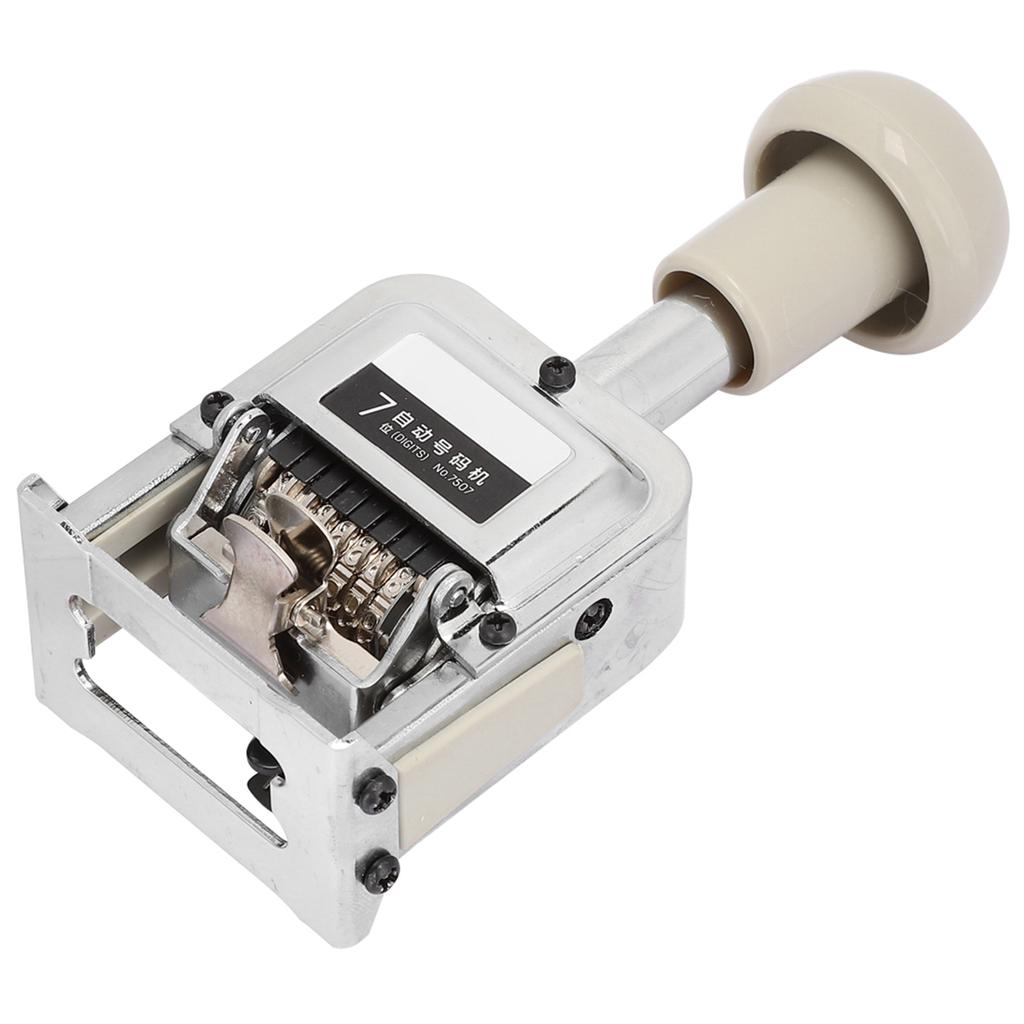 Nummeriermaschine Büroausstattung Schulbedarf Automatische Transposition 7-stelliger Stempel