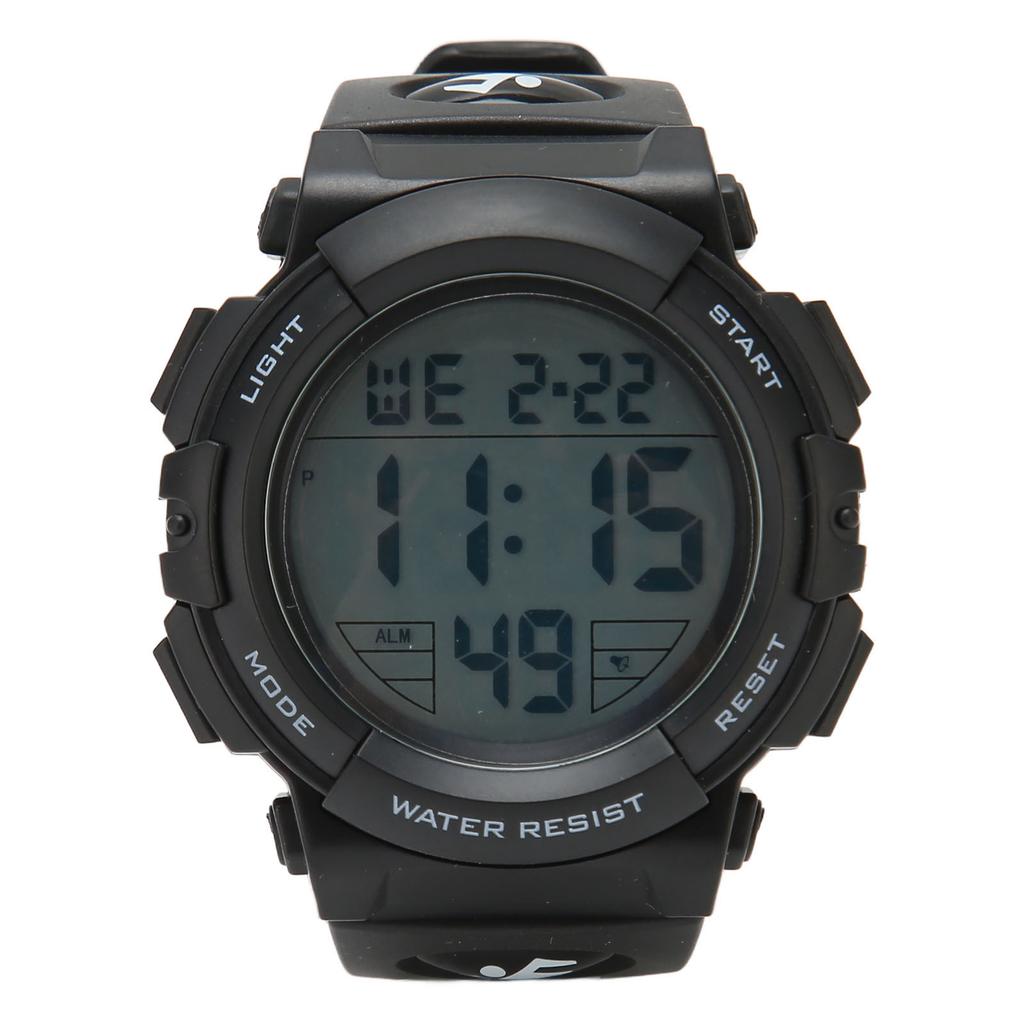 Men Wrist Watch Waterproof Luminous PU Leather Multifunction Electronic Male Watch for Gentlemen