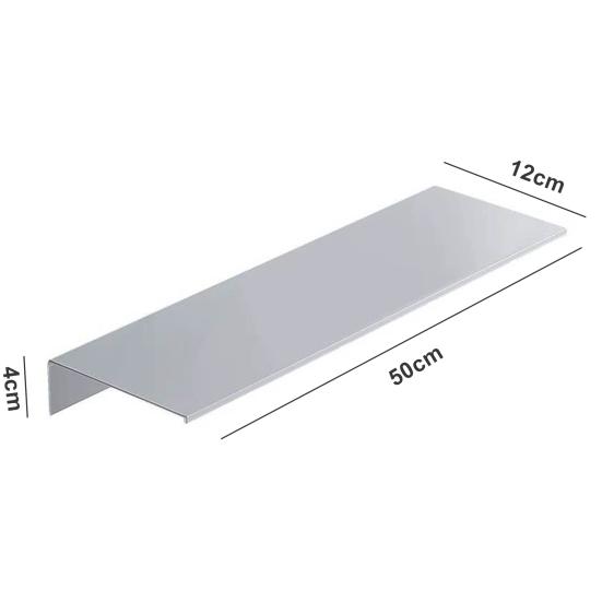 Väggfäste Badrum Flytande hylla Stansfri självhäftande Kraftig aluminiumlegering Multifunktionell förvaringsställ Hållare Organizer Hemtillbehör