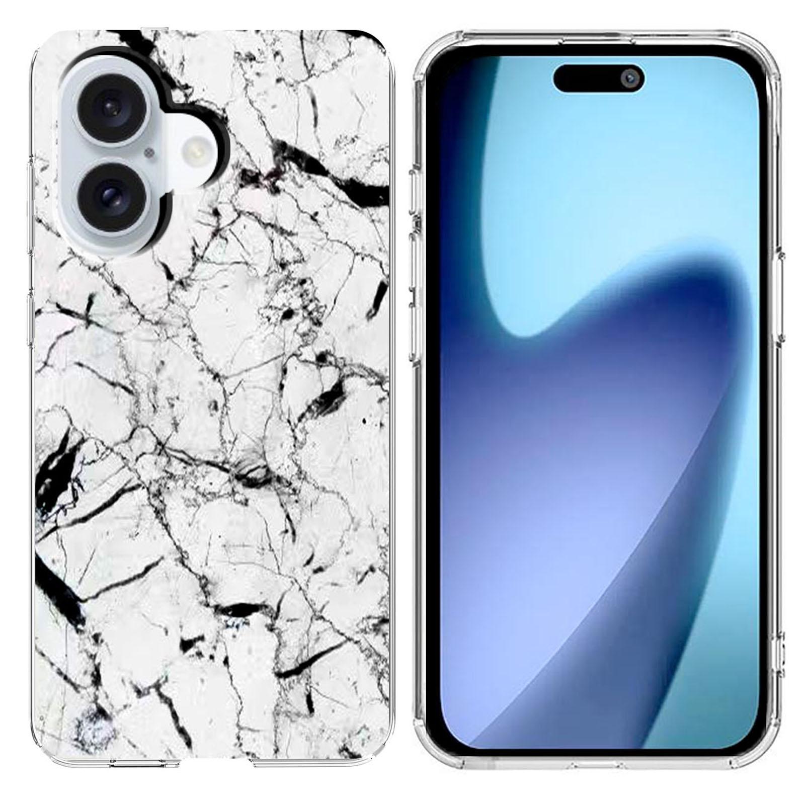 Чехол для iPhone 17 с печатью мраморного узора, мягкий ТПУ чехол для телефона A