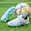 28-38 Kinder Fußballschuhe Jugend Lange Stollen Fester Klettverschluss Fußballschuhe Training Kinder Fußballschuhe