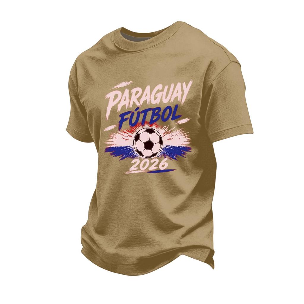 Men's Casual Short Sleeve T-Shirt with Multi- Print Design for Sports Fan Support