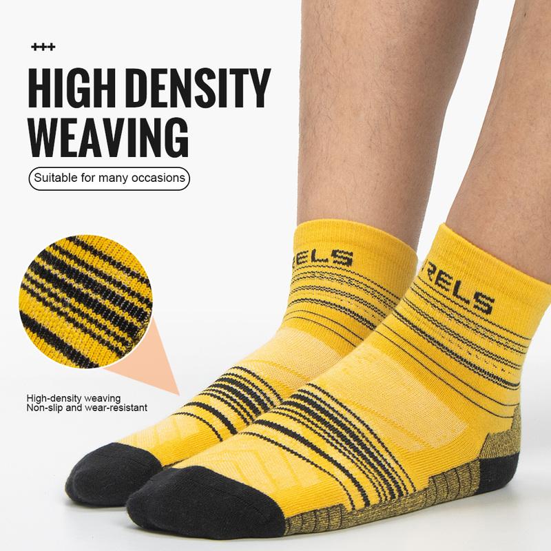 WRELS 1/3Pairs Merino Wool Running Socks Compression Support Thick Cushion Wool Socks For Running Hiking Moisture Wicking Socks