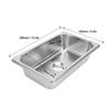 RV 304 Stainless Steel Sink, Rectangular Hand Wash Sink for Kitchen, Boat, Caravan, or Yacht, with 40mm Drain (Polished Drawing GR-1465)