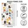New, Double-sided Velvet Beach Towel Quick-drying Sports Towel Printed Bath Towel