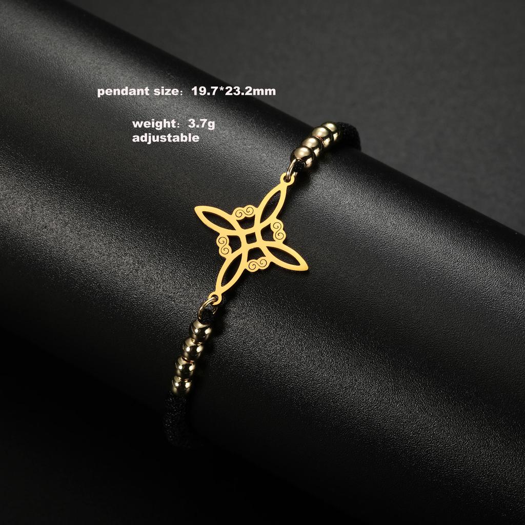 Náramky s kouzelným uzlem pro ženy nudo de bruja Nerezová ocel Amulet čarodějnictví Šťastné náramky Šperky lucky bhudda