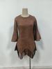 Retro Bell Sleeve Tassel Loose Dress for Women
