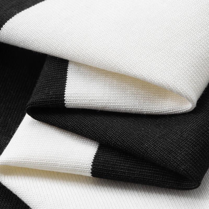 Men's Plus Size Striped Cotton Blend Round Neck T-Shirt