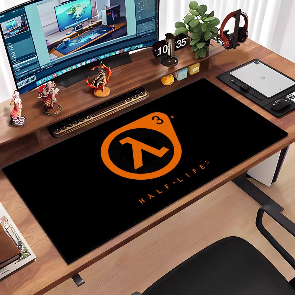 Half Life Large Mouse Pad Large Anti-Slip Rubber Gaming MousePad Durable Desk Pad Thick Seam Edge Suitable For Office And Gaming