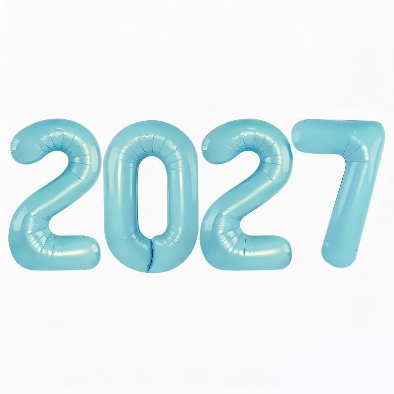 32 Inch 2027 Happy New Year Foil Balloons Christmas New Year Party Decoration Festival Party Supplies Photo Props Home Decor