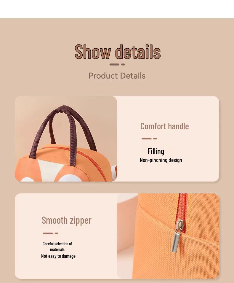 Vattentät isolerad matlåsväska med stor kapacitet - Bärbar, oljebeständig och praktisk för studenter och kontorsarbetare