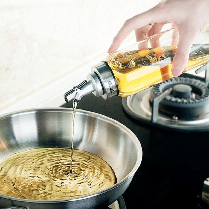 Glass Storage Bottle Kitchen Seasoning Bottle Dispenser For Oil Vinegar Kitchen Tools Accessories