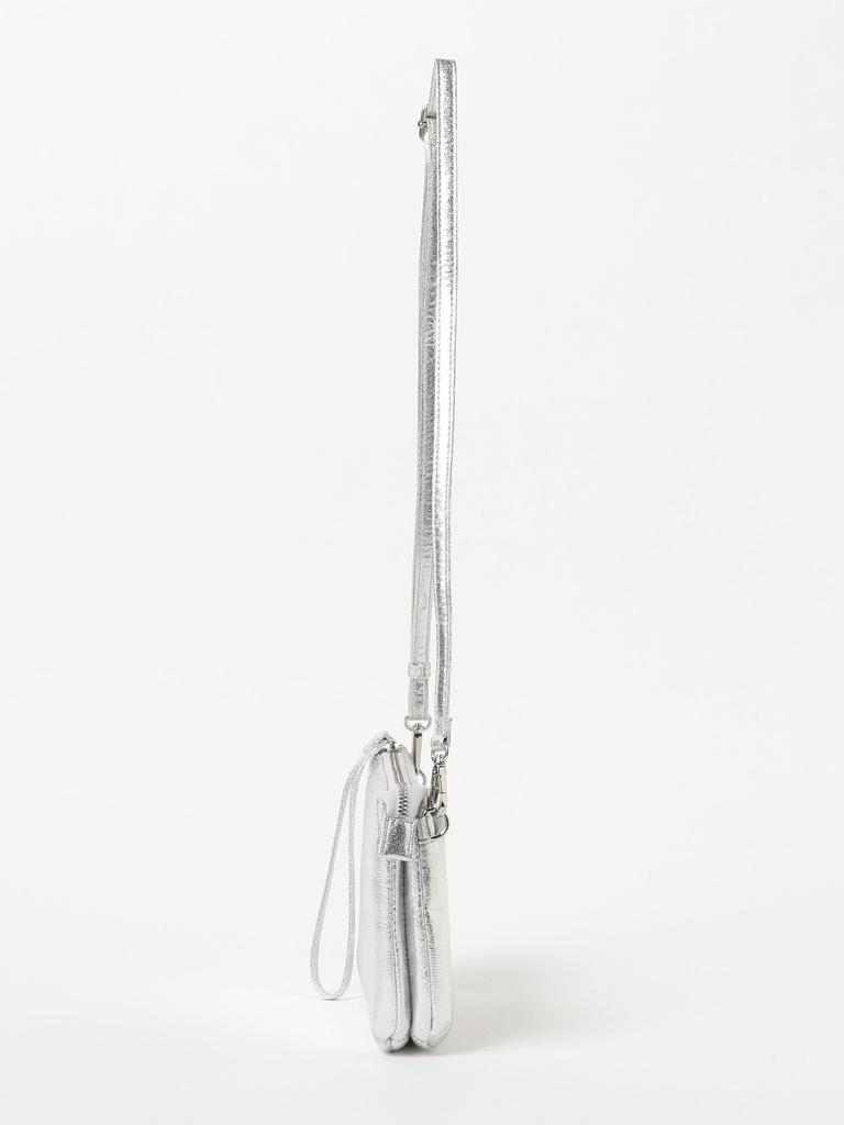 B:MING LIFE STORE by BEAMS Leather Multi Shoulder Bag, Women's, Silver, One Size