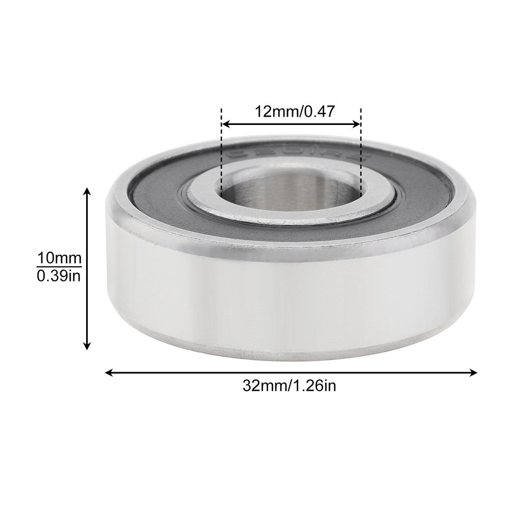 6201-2RS Deep Groove Ball Bearing with Rubber Seal, Premium Steel Bearing for Mechanical Equipment