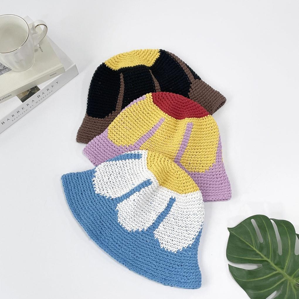 

Женская повседневная шапка-бини Wang Flower ручной вязки Purple