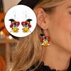 Halloween Puppy Earrings Witch Hat Earrings, Cute Dog Pumpkin Drop Novelty Party Lightweight Acrylic Jewelry, Accessories for Women Girls Stylish Pet