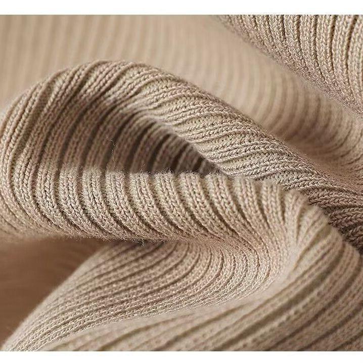 Schmales Strick-Bodycon-Kleid mit Spaghettiträgern für Damen