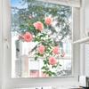 Peony Flower Vine Window Sticker for Bedroom Balcony Glass Home Decoration Self-Adhesive Wall Art