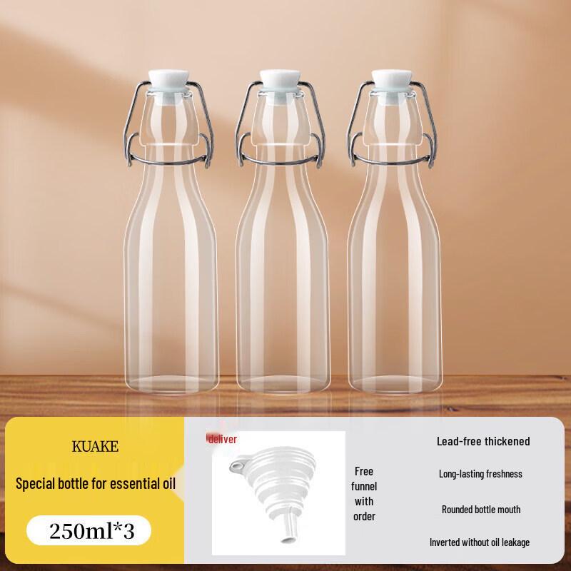 Glass Sealed Sesame Oil Dispenser Bottle