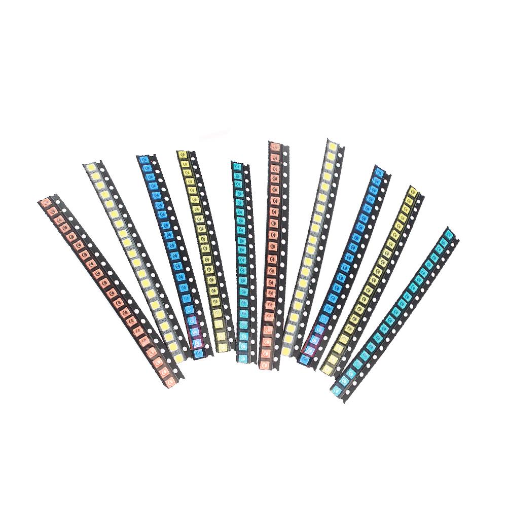 200pcs/lot SMD LED Diodes 0603 0805 1206 1210 5050 5730 High Brightness SMD LED Diodo Kit Green RED White Blue Yellow